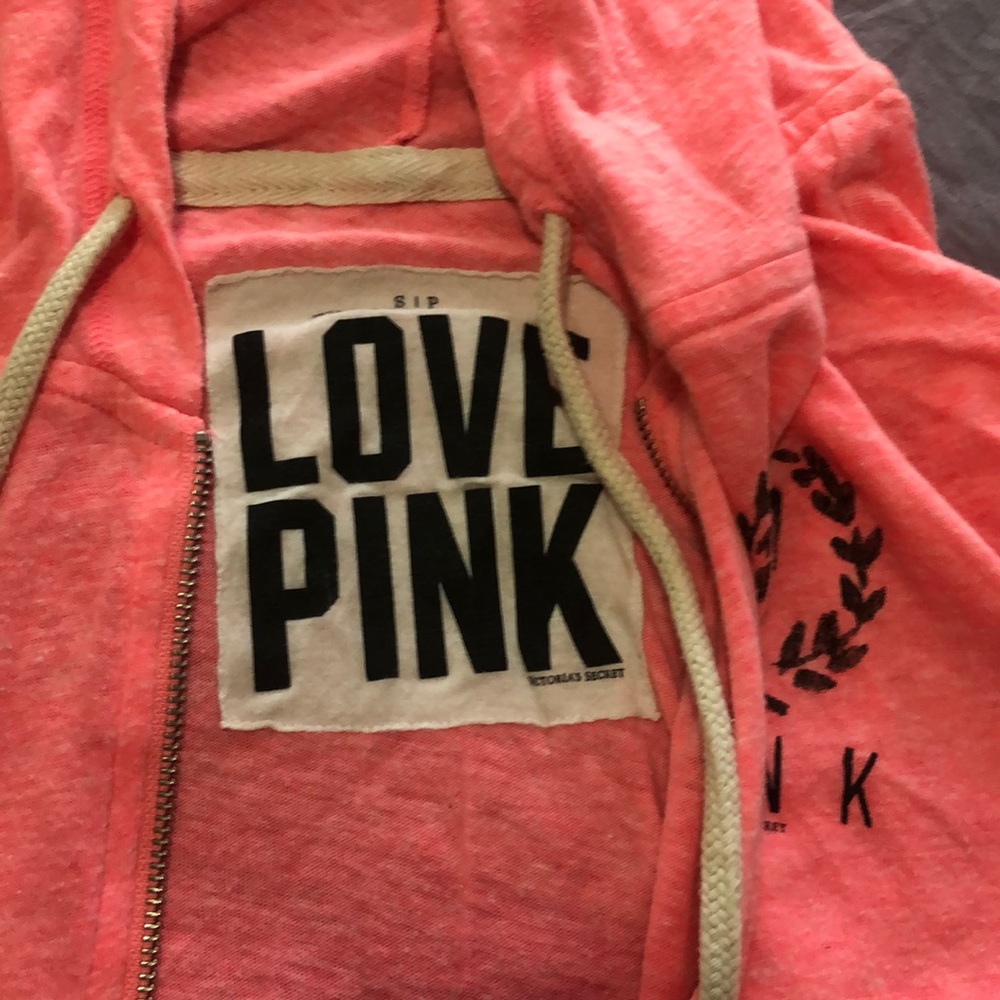 Pink zip up by Victoria secret